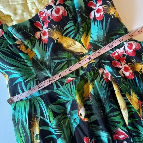 Laura Byrnes 2016 Pinup Girl Clothing Tropical Fit and Flare Dress size S - Picture 8 of 10